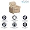 Flash Furniture Kids Recliner, 21-1/2" to 36-1/2" x 27", Upholstery Color: Beige DG-ULT-KID-BGE-GG - alternate 6